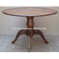 Solid Mango Wood Round Dining Table Colonial Indian Design